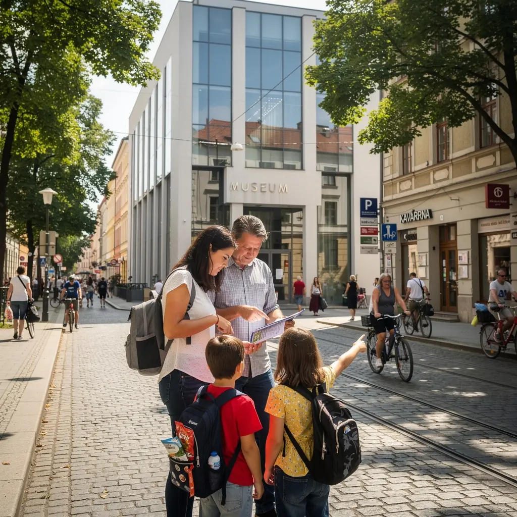 Tradiční české jídlo servírované v útulné restauraci během městské procházky.